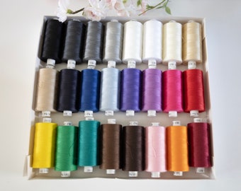 Coats Moon Polyester Sewing Thread 1000yd reels. full range of colours,  Sewing machine thread