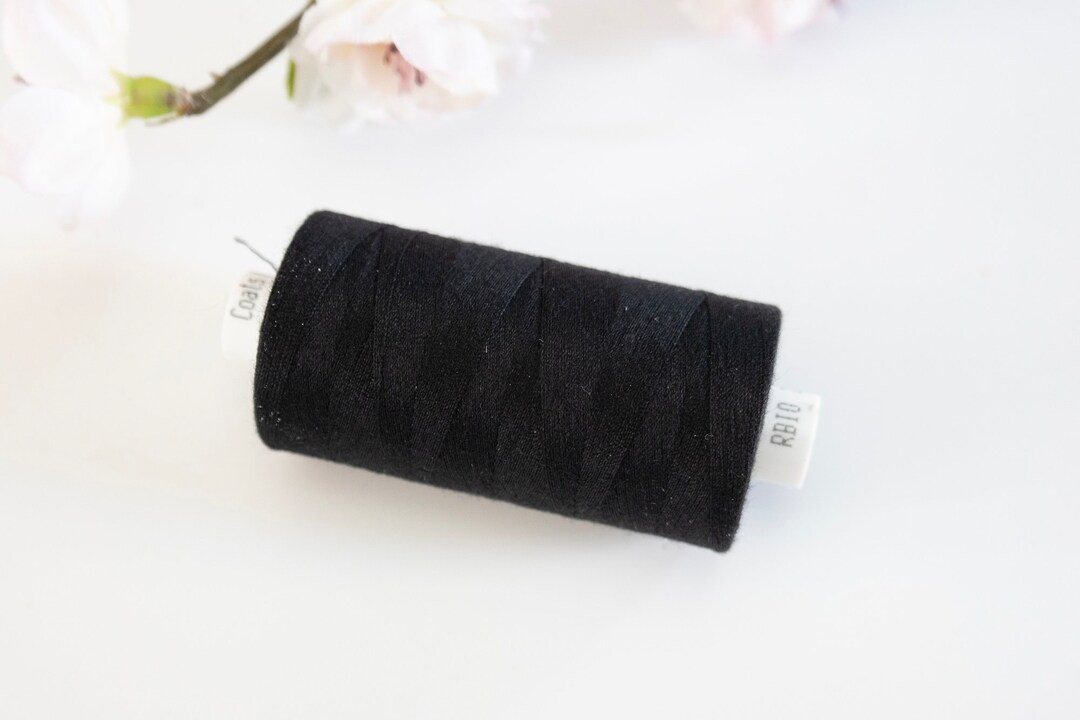 Black Thread, 1000yd Reels. Full Range of Colours, Sewing Machine ...