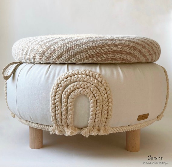 Boho footstool ottoman deals