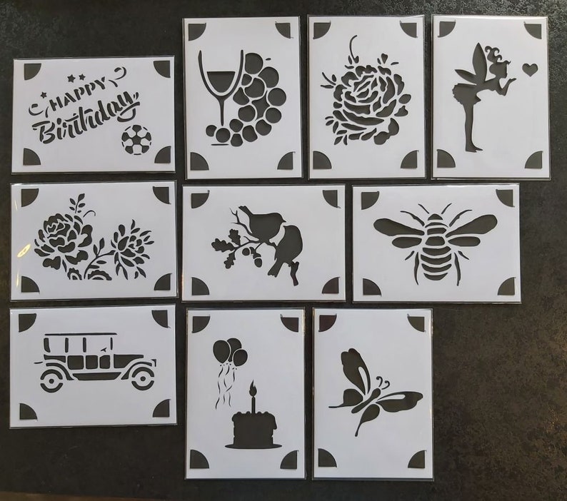 REDUCED Pack of 10 Handmade Cards. Good Quality Card Stock, With