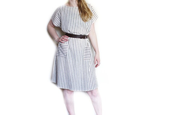 Vintage striped shift dress - image 2