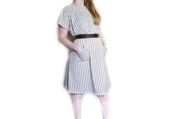 Vintage striped shift dress - image 4