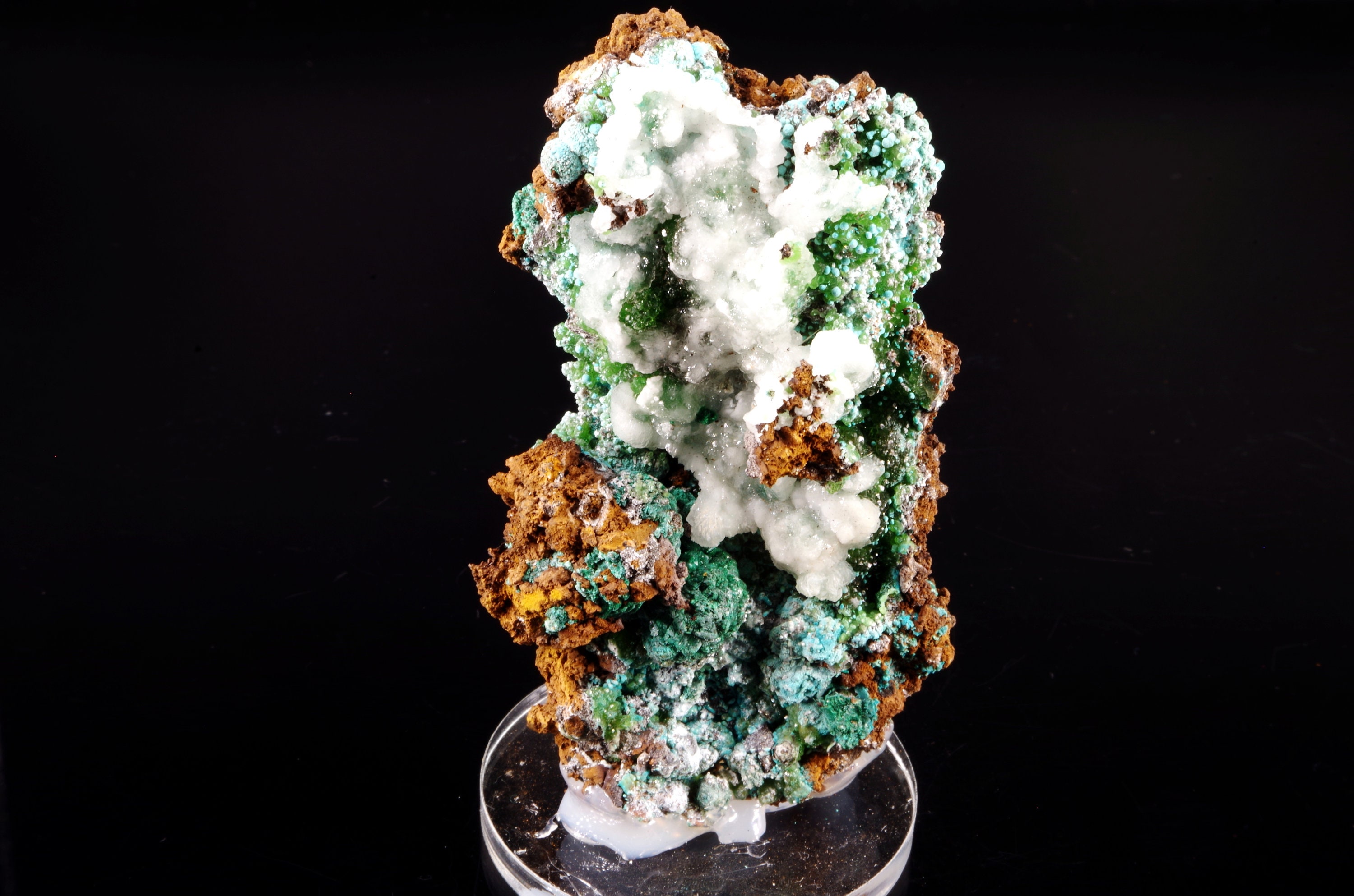 Smithsonite Rosasite Calcite Malachite Lavrion Grèce/Greece 8x5x3.5cm 146G