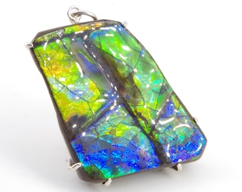 Kanadischer Ammolit-Silberanhänger