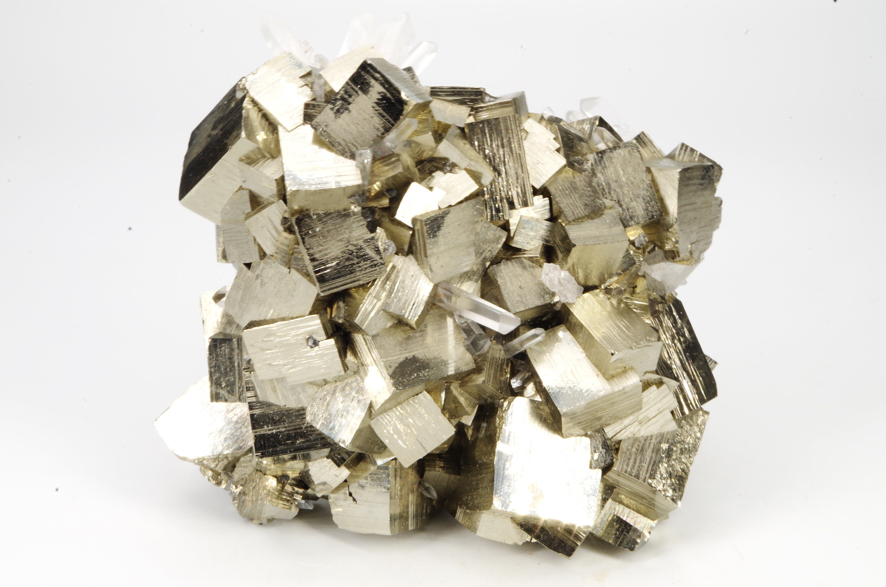 Pyrite Quartz Huaron Mine Pérou/Peru 9x8.5x4cm 456G