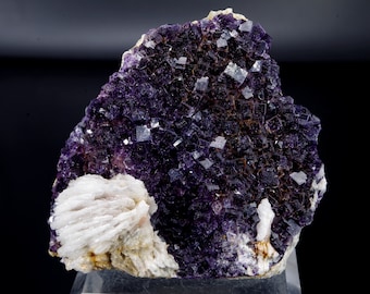 FLUORITE, Barite, Chalcopyrite Saint Péray, Ardèche, France 7.2x4.2x6.7cm 191g