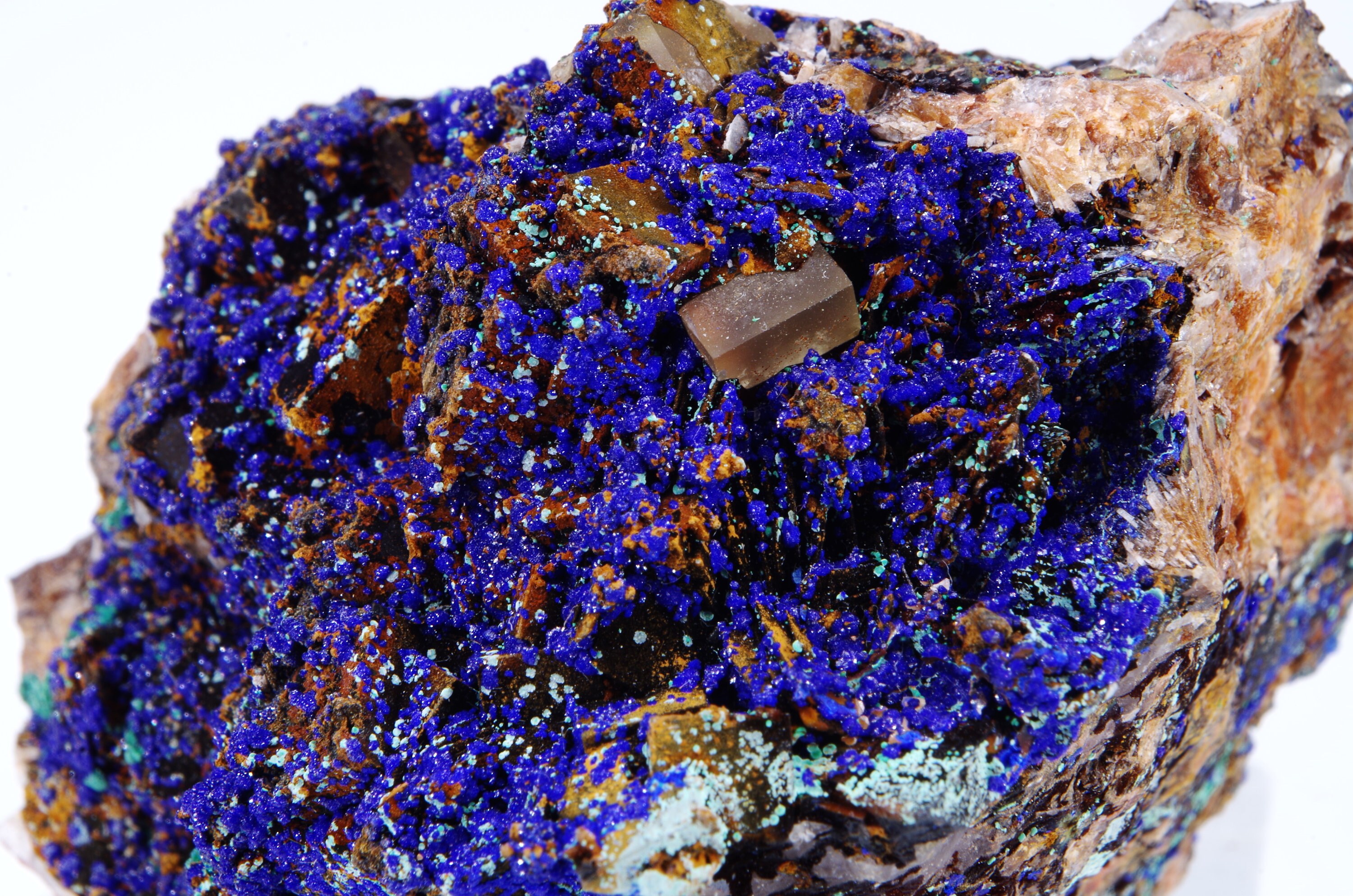 Azurite Malachite Fluorite Maroc/Morocco 6.5x4.4x4cm 175G