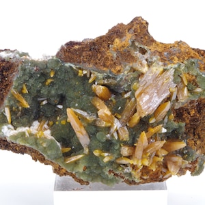 WULFENITE + MIMETITE Ojuela, Mapimi, Durango Mexico 7.5x4.5cm 70gr