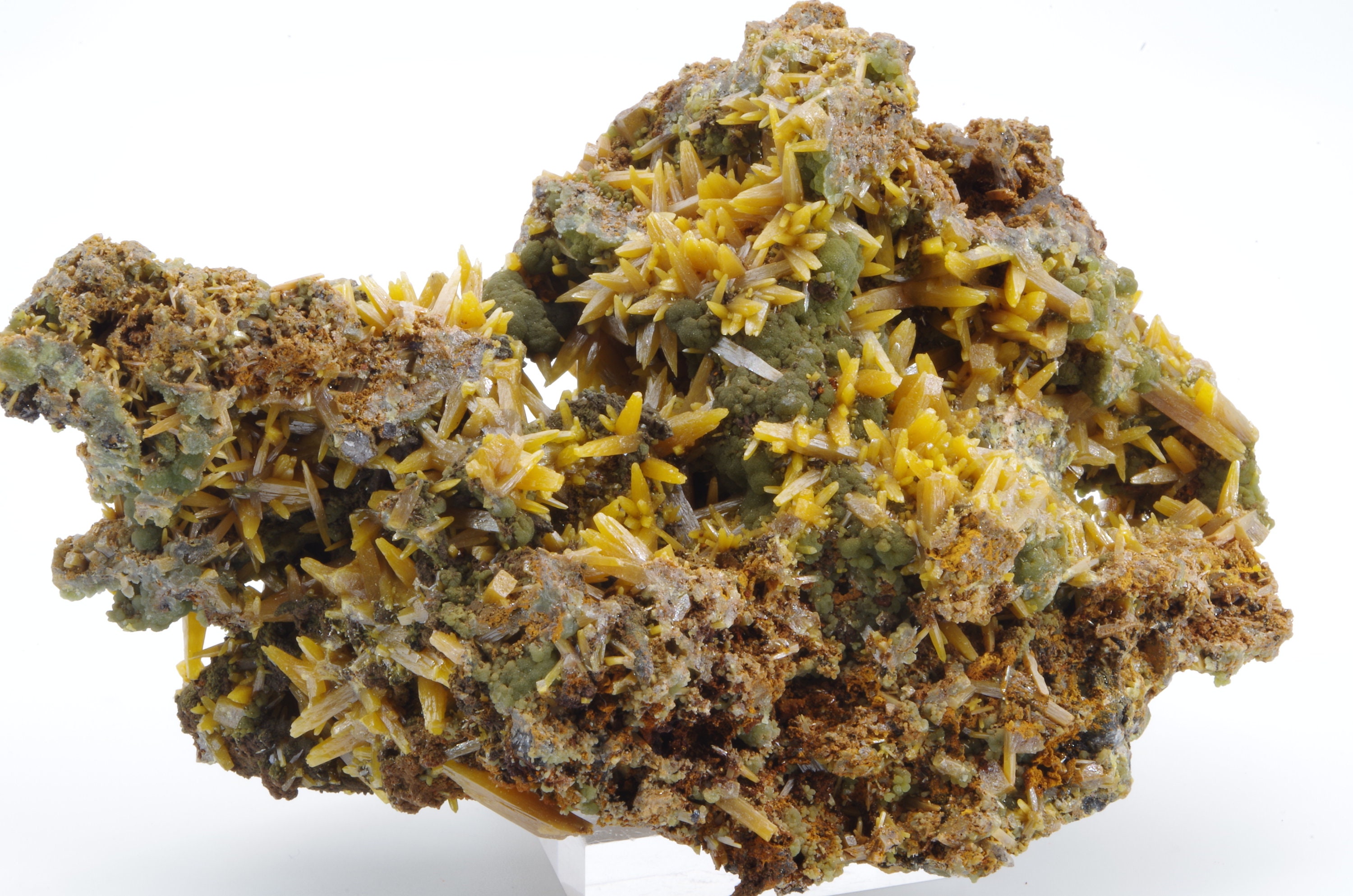Wulfenite + Mimetite Ojuela, Mapimi, Durango Mexique 10x6.5cm 245Gr