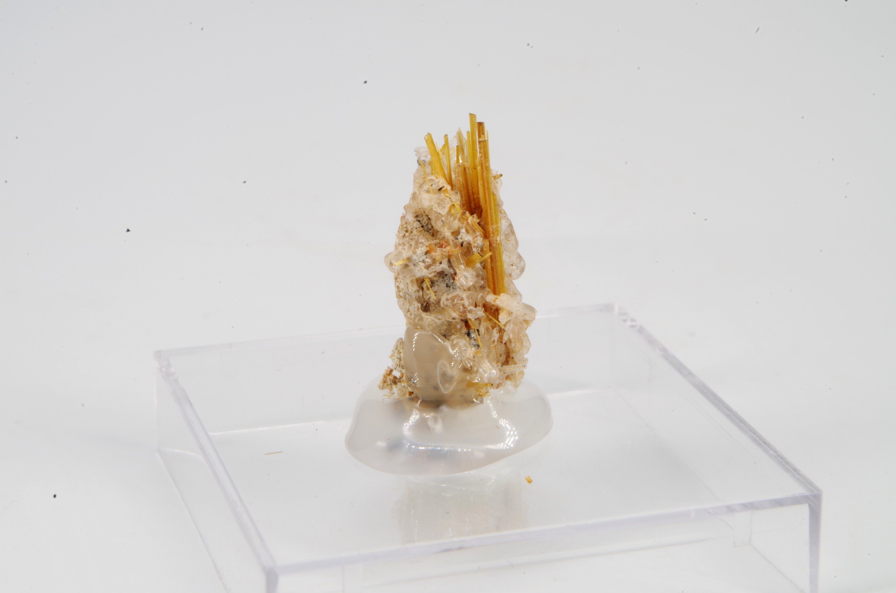 Rutile Quartz Brésil Miniature, Environ 1.4x0.7cm