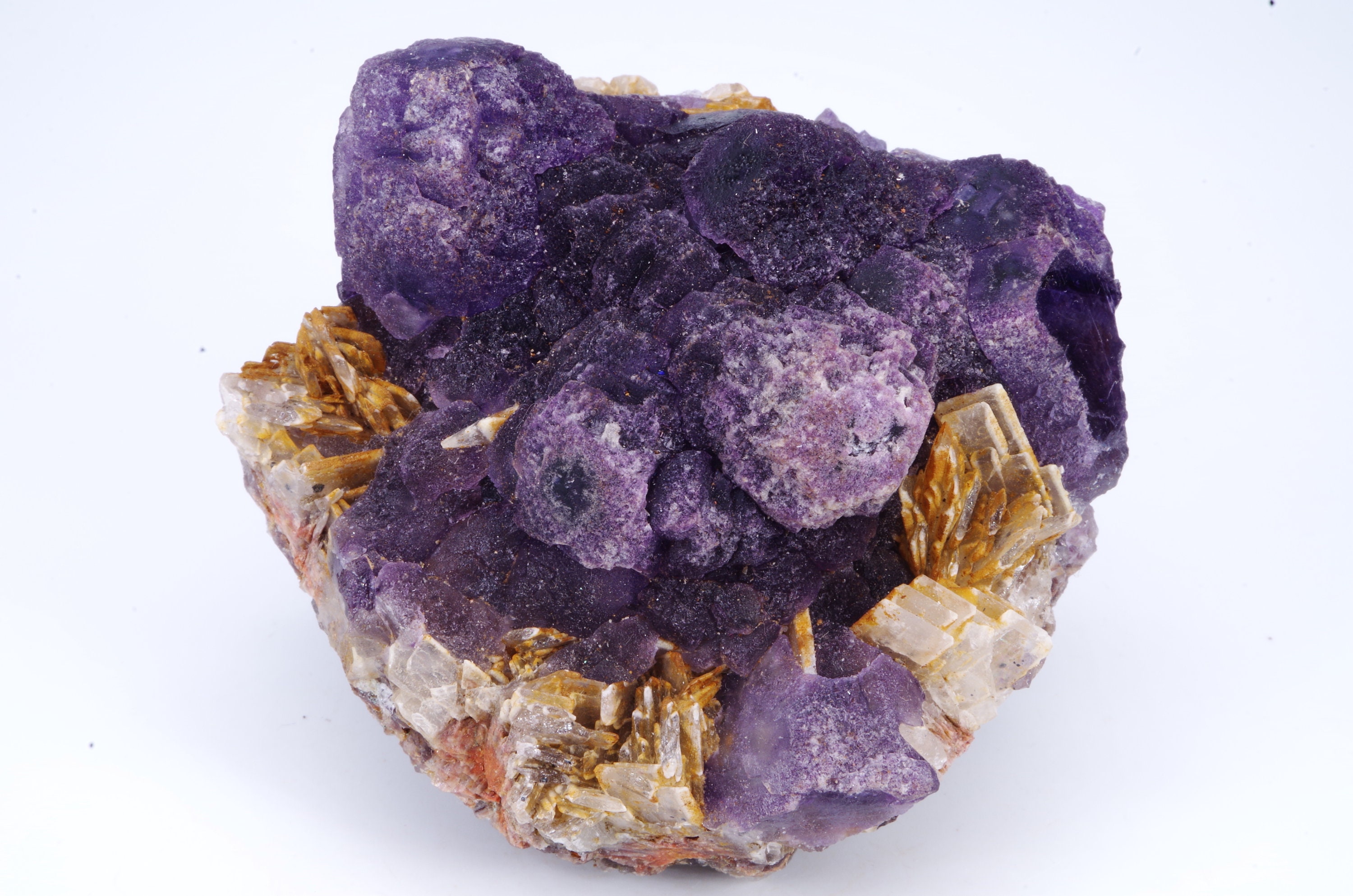Fluorite Baryte de Debdou, Taourirt, Maroc 7x7.5x4cm 330Gr