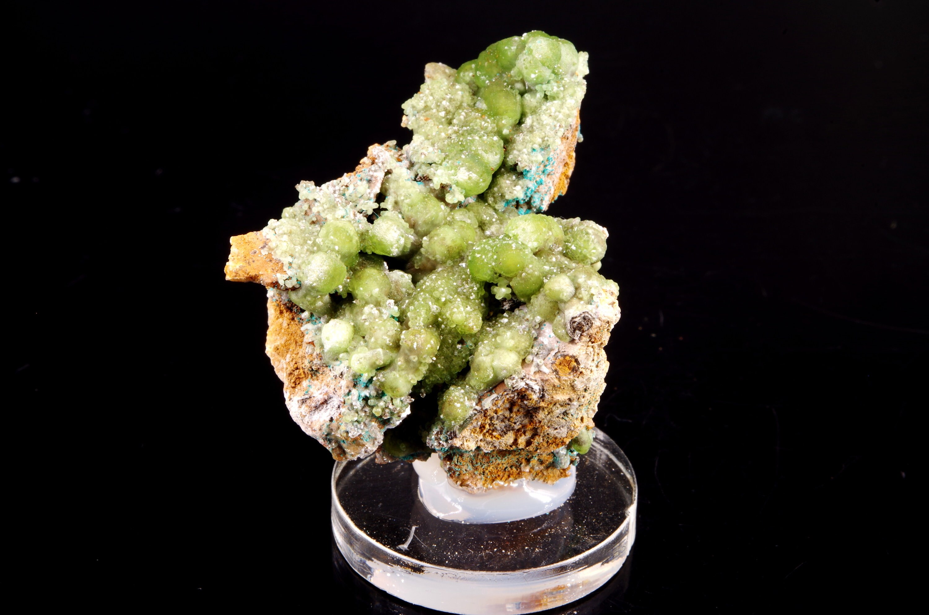 Smithsonite Rosasite Hémimorphite Lavrion Mine Grèce/Greece 4x3.5x4cm 34G