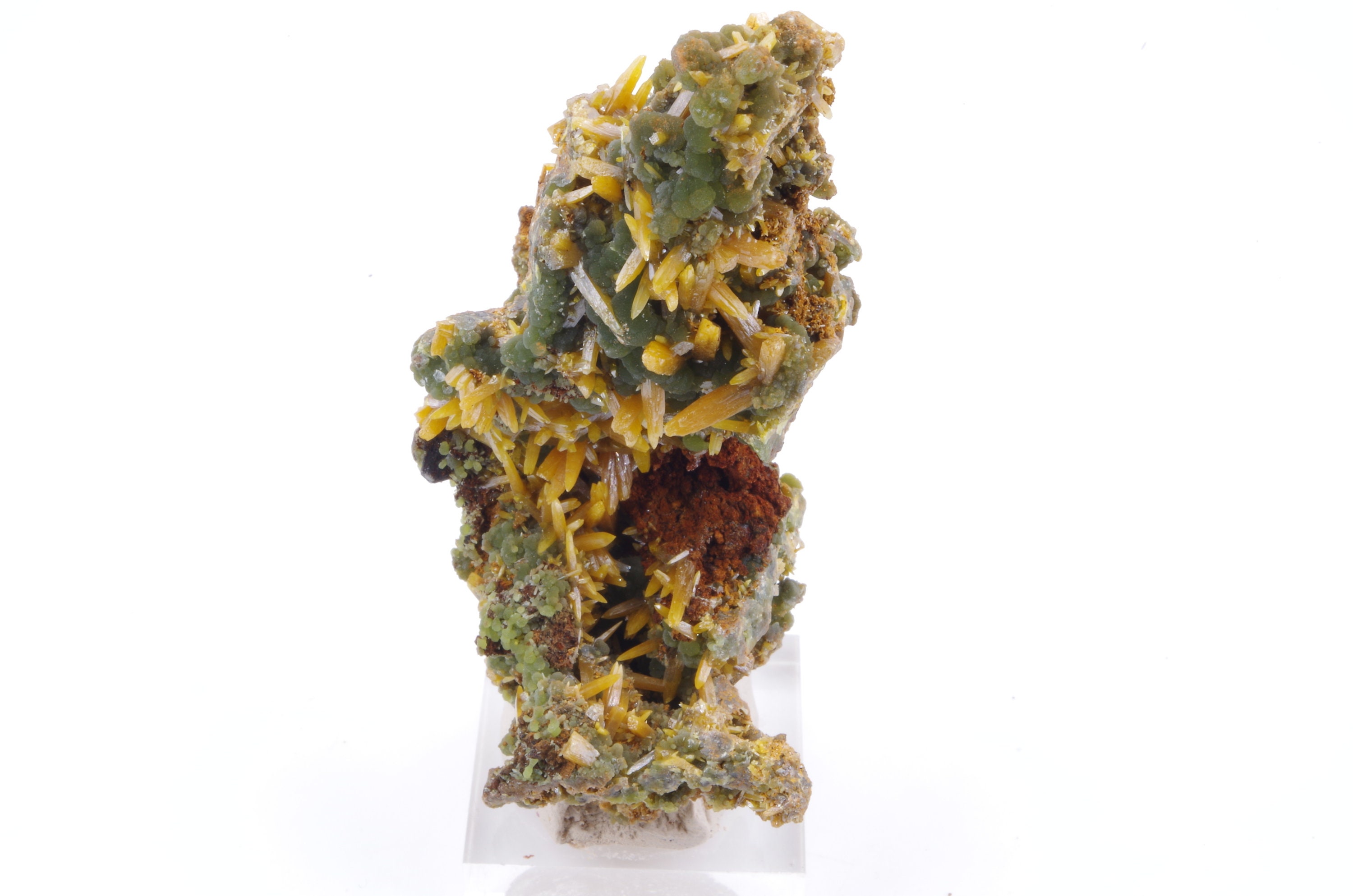 Wulfenite + Mimetite Ojuela, Mapimi, Durango Mexique 8x3.5cm 131Gr