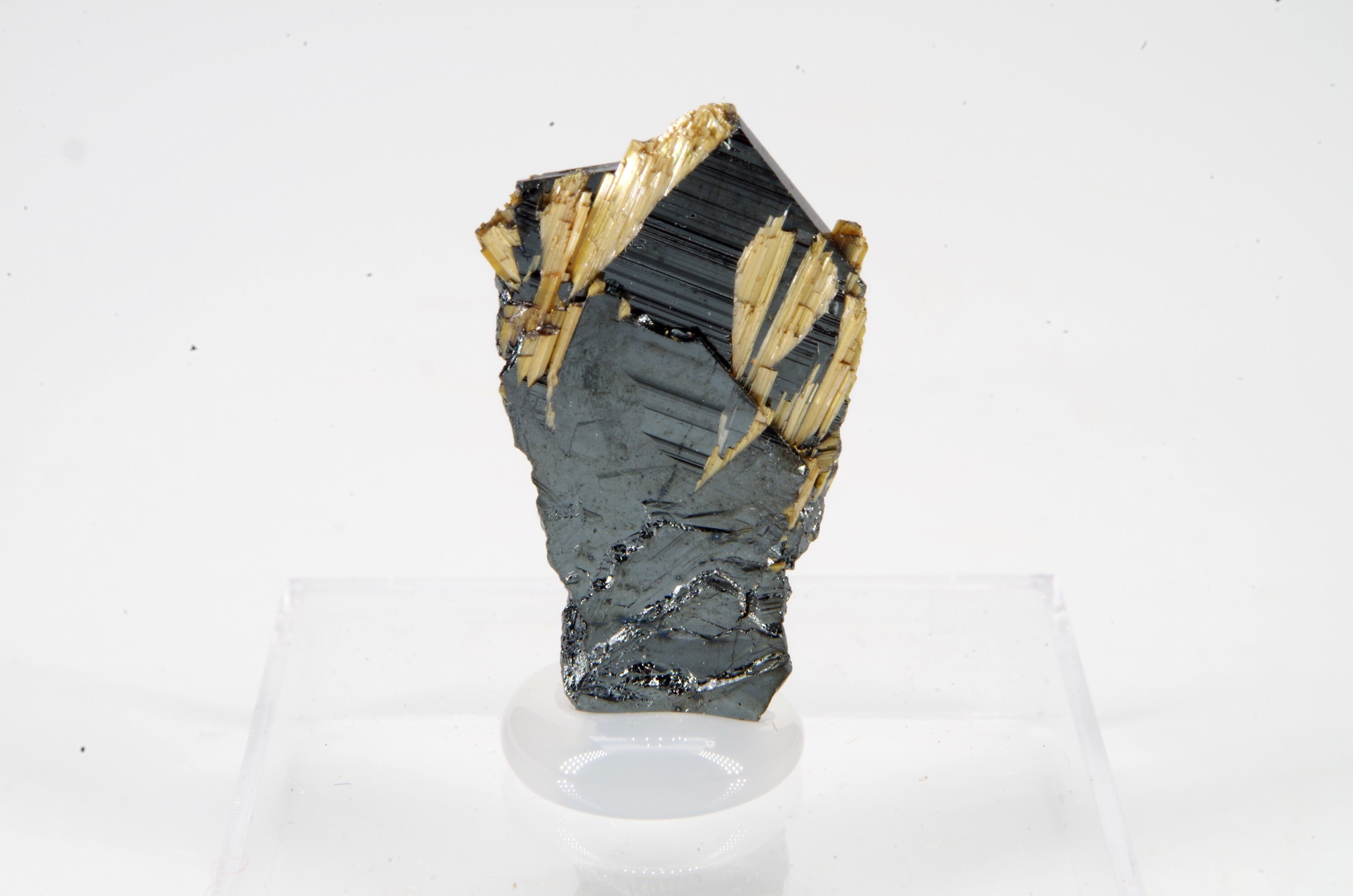 Rutile Hématite Brésil Miniature, Environ 2x1.2 cm
