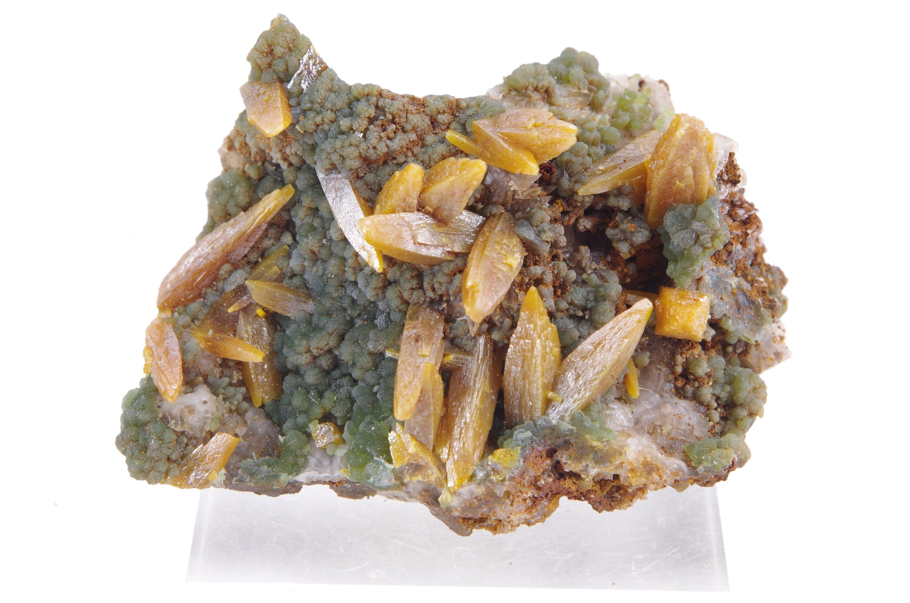 Wulfenite Mimetite Ojuela, Mapimi, Durango Mexique 4x2.5cm 21Gr