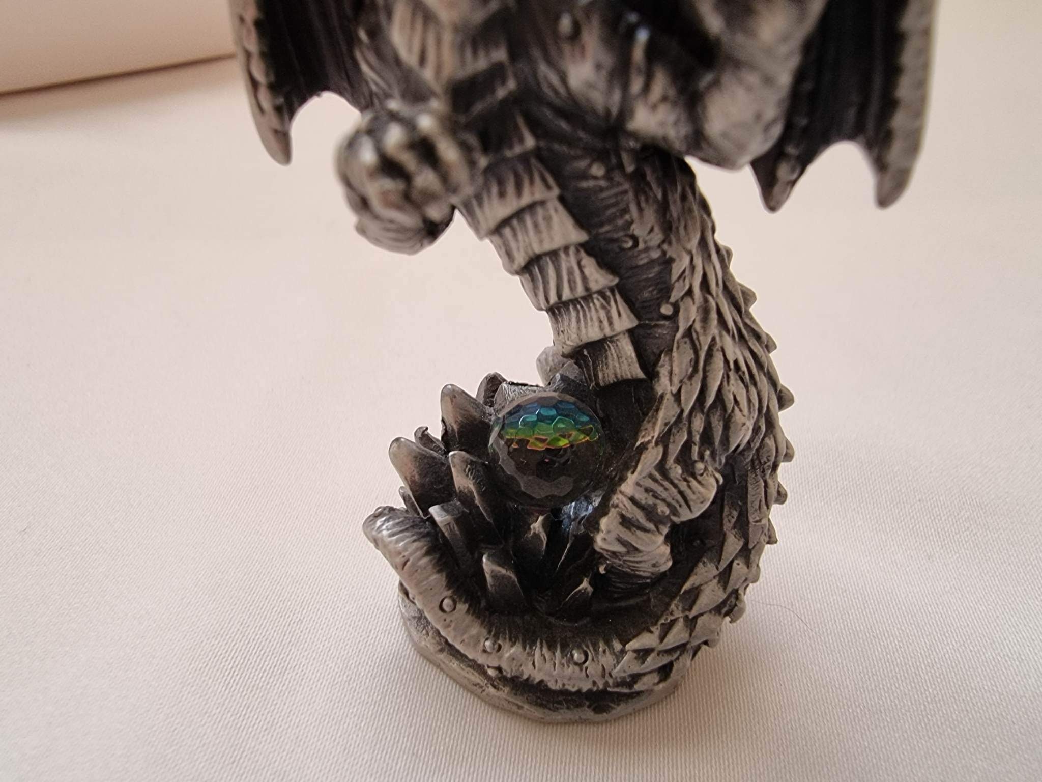Pewter Dragon Figurine Myth and Magic Dragon Figurine Small Etsy