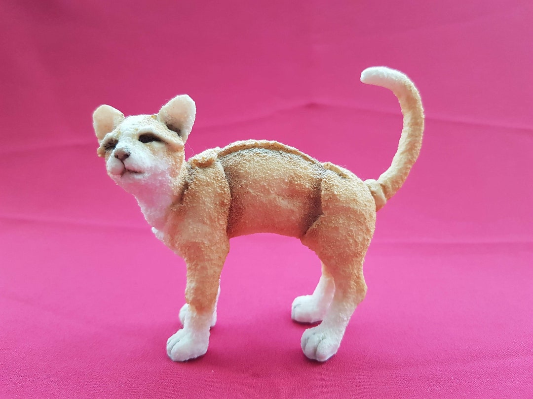 Ginger Cat Figurine Resin Cat Figurine Handcrafted Figure Etsy
