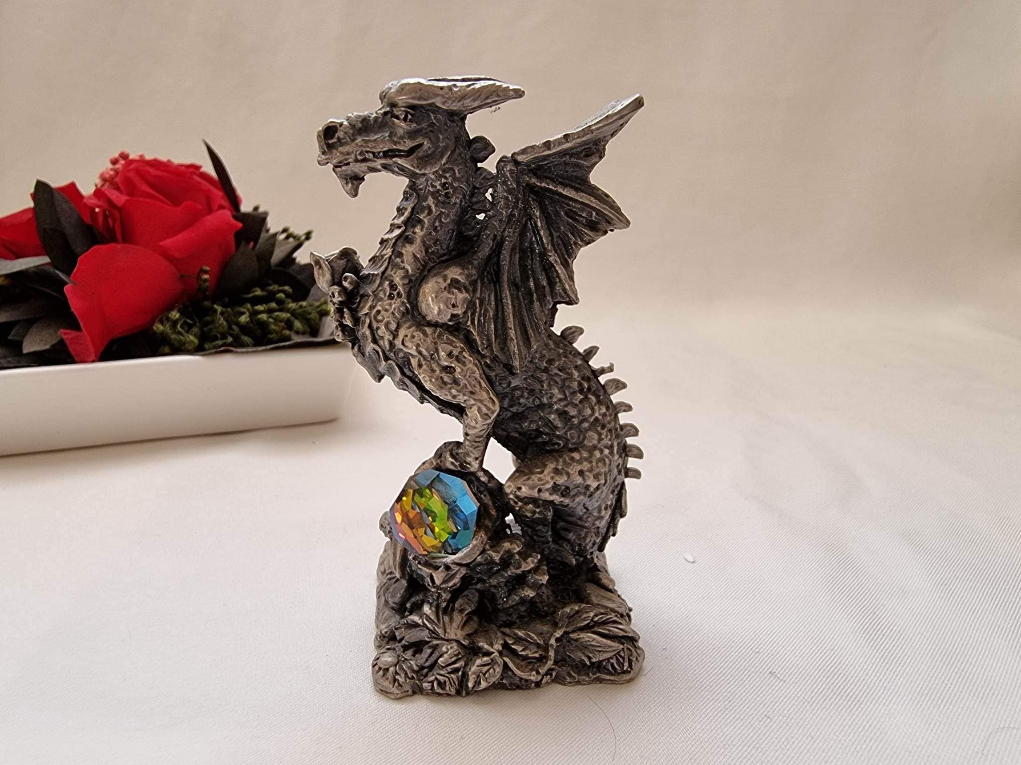 Tudor Mint Dragon Dragon Figurine Pewter Dragon Figurine Etsy