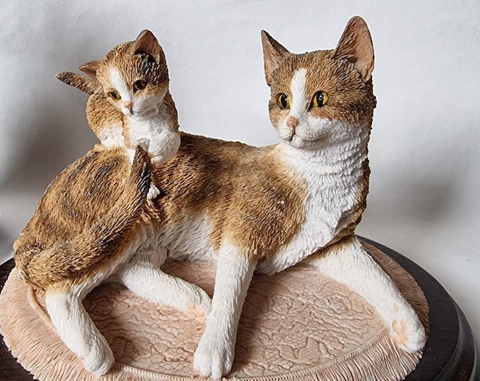 Country Artists Kitten Figurine Sweet Cat Figurine Cat Etsy