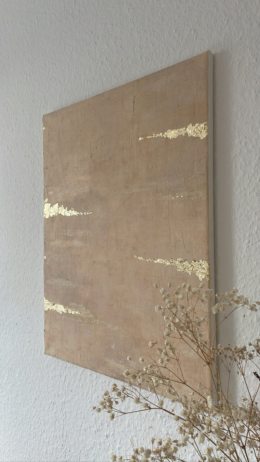 Acrylic Painting With Gold Leaf // Acrylic Painting on Canvas Etsy