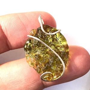 Moldavit Anhänger, Moldavit Halskette, Moldavit Schmuck, Moldavit Anhänger, Geschenk für Ihn / Valentinstag