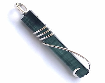 Pendentif en cristal de tourmaline indicolite, pierre précieuse d'Afghanistan, 20,80 carats
