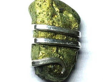 Pyrite Pendant in sterling silver
