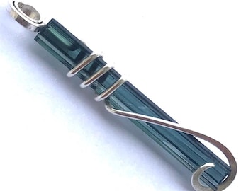 Paraiba Blue Tourmaline Crystal Pendant – Afghanistan Gemstone