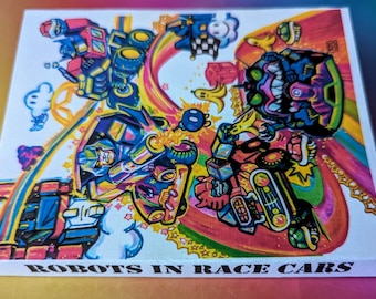 Fanzine Robots in Race Cars