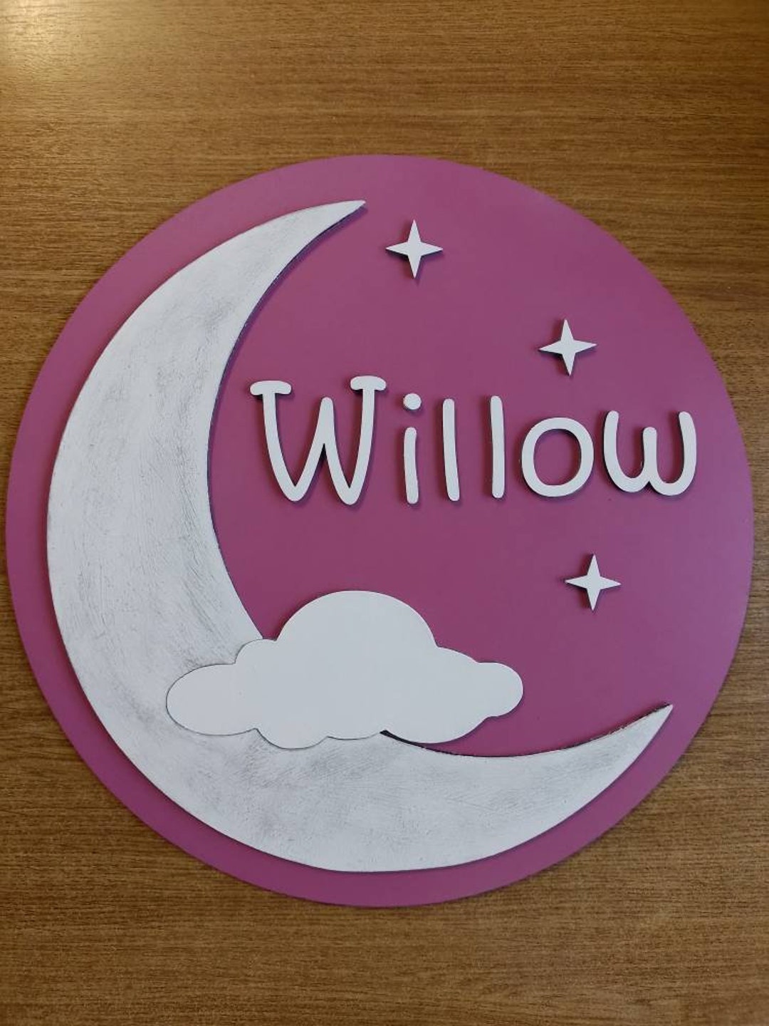 Moon and Star Nursery Sign Etsy