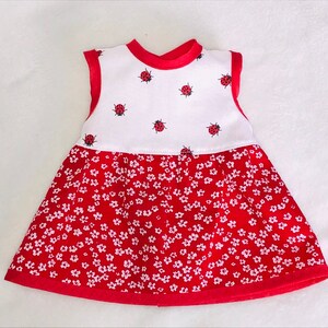 Kleid mit Marienkäfern Puppenkleidung 36 cm Puppenkleid Bild 3