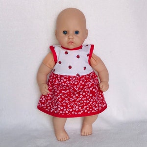 Kleid mit Marienkäfern Puppenkleidung 36 cm Puppenkleid Bild 1