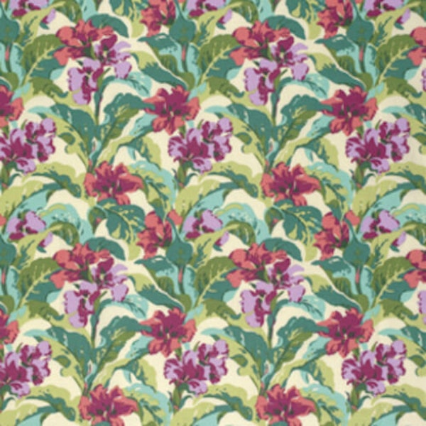 Amy Butler - Bright Heart Tropi Canna in Coral PWAB147 Spirit Fabric By the Half yard 100% Cotton