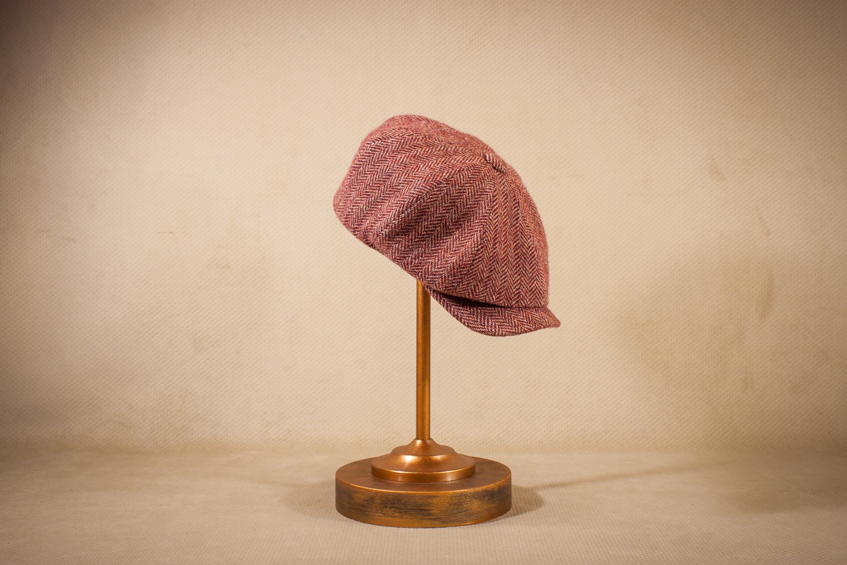 Classic 8panel Newsboy Cap RED DONEGAL TWEED Wool Midwidth Etsy