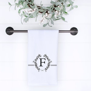 Farmhouse Monogram Hand Towel, Personalized Hand Towel, Custom Wedding Gift or Housewarming Gift, Farmhouse Decor