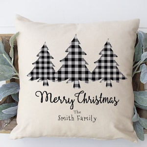 Christmas Personalized Throw Pillow, Holiday Decor Pillow, Christmas Decor