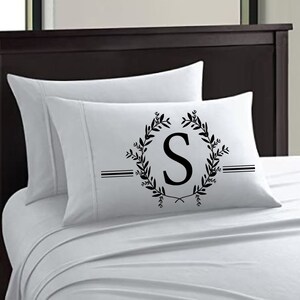 Monogrammed discount pillow case
