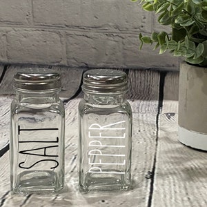 Salt and Pepper Shaker Set, Farmhouse Decor, Wedding Gift, Housewarming Gift, Personalized Shaker Set