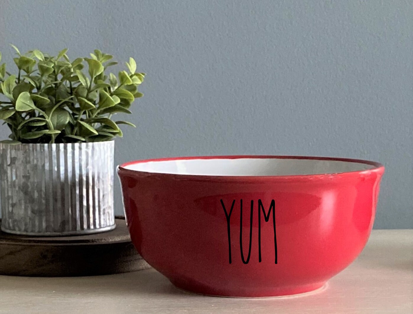 YUM Ceramic Bowl, Kitchen Farmhouse Decor, Perfect Hostess Gift for W…