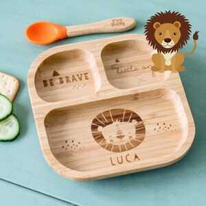 Personalised Baby Plate Bamboo Bamboo Plates With Suction Etsy