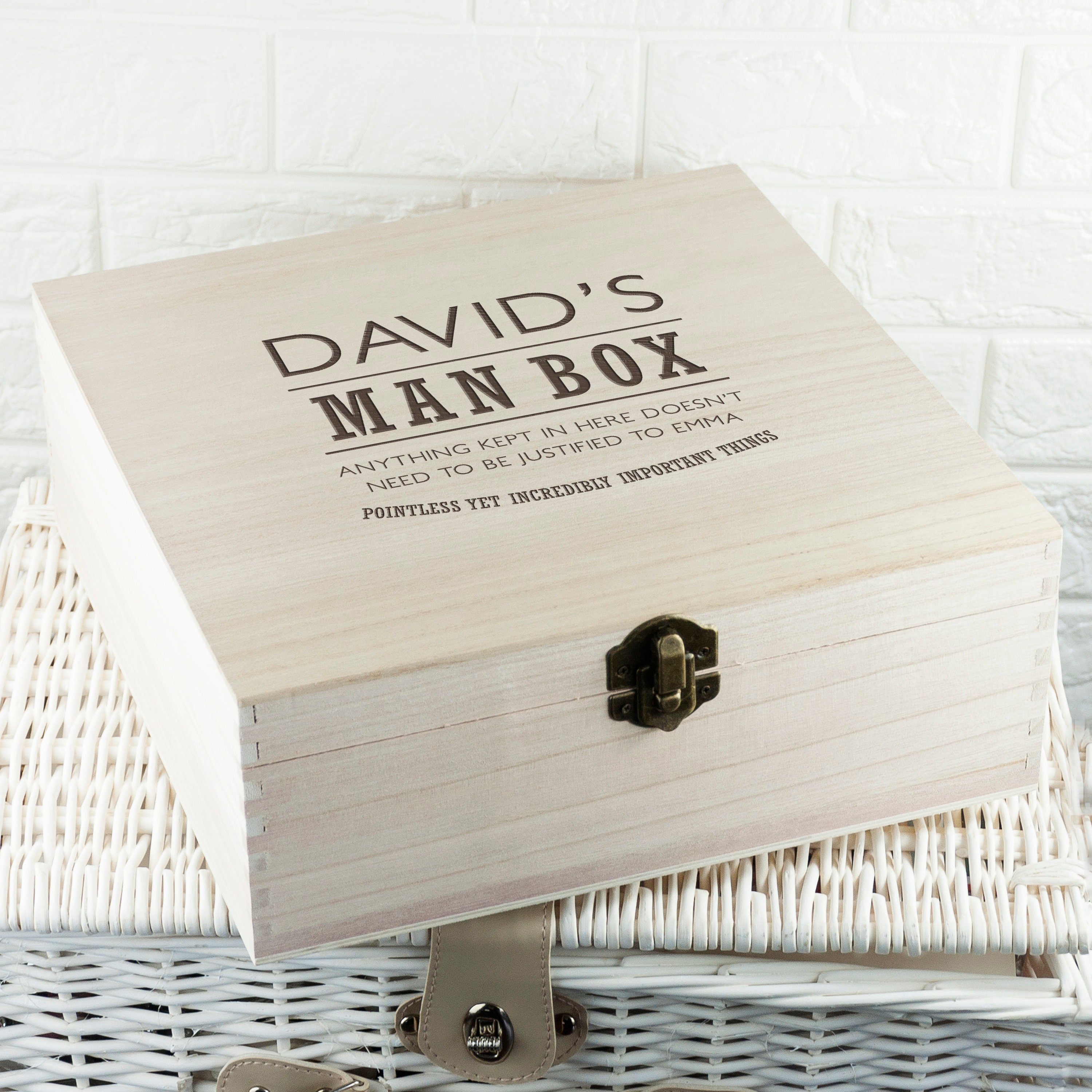 Personalised Wooden Storage Box for Men Personalized Man Box Etsy