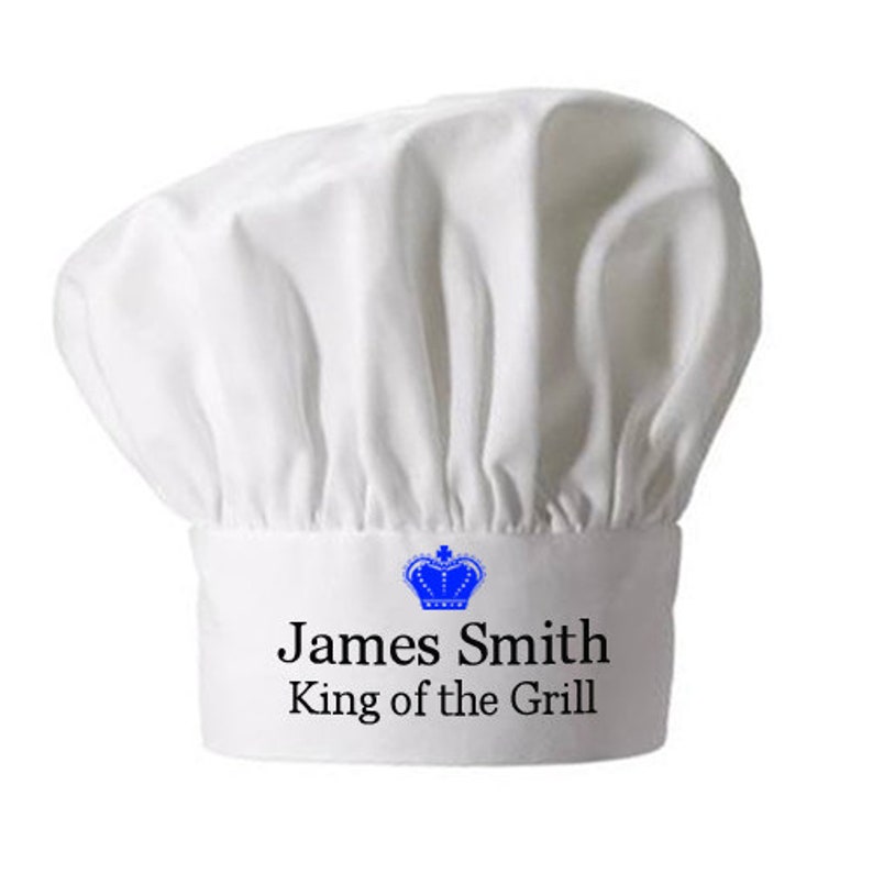 Chef hat King of the Grill Chef Hat Personalized gifts