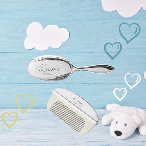 Personalised Baby Brush and Comb Set New Baby Brush First Etsy