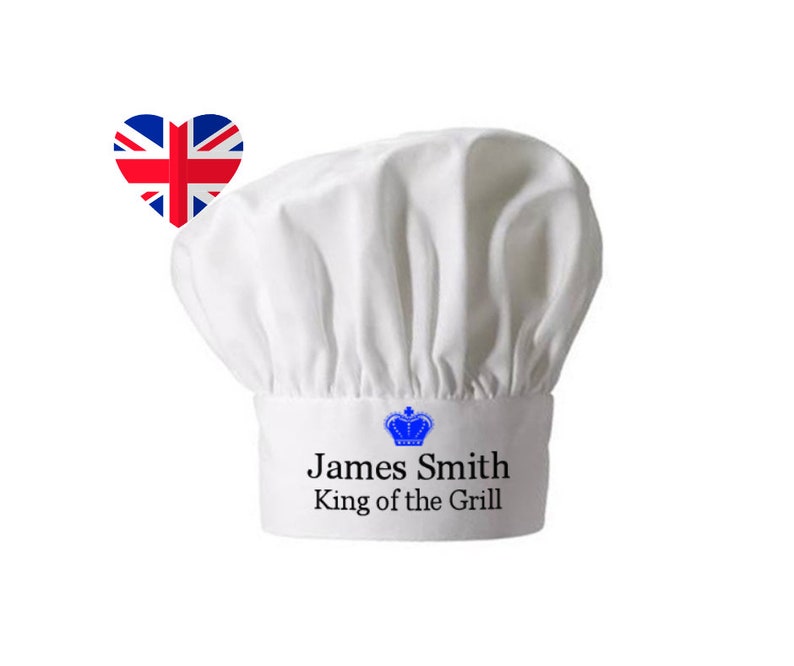 Chef hat King of the Grill Chef Hat Personalized gifts