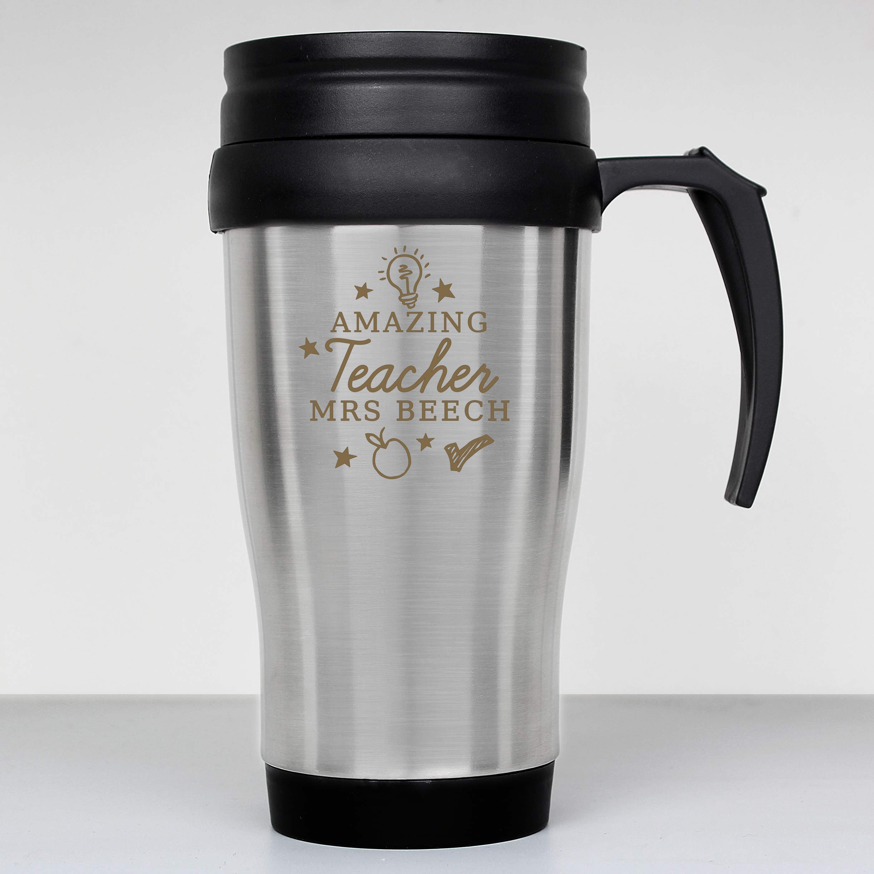 Personalised Aluminium Thermal Coffee Mug Personalized Travel Etsy