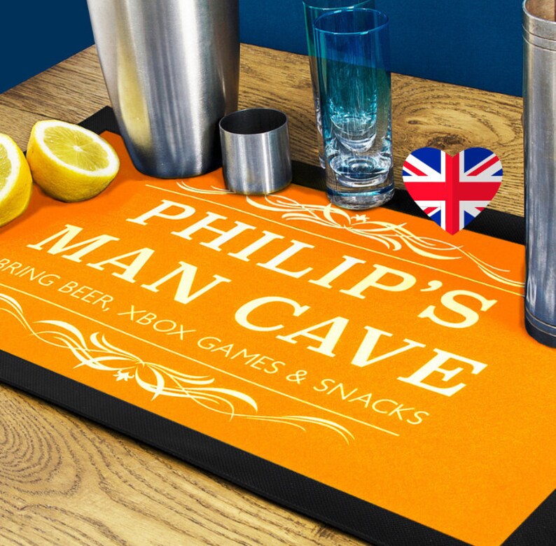 Personalised Bar Runner Personalized Bar Mat Custom Spill Etsy UK