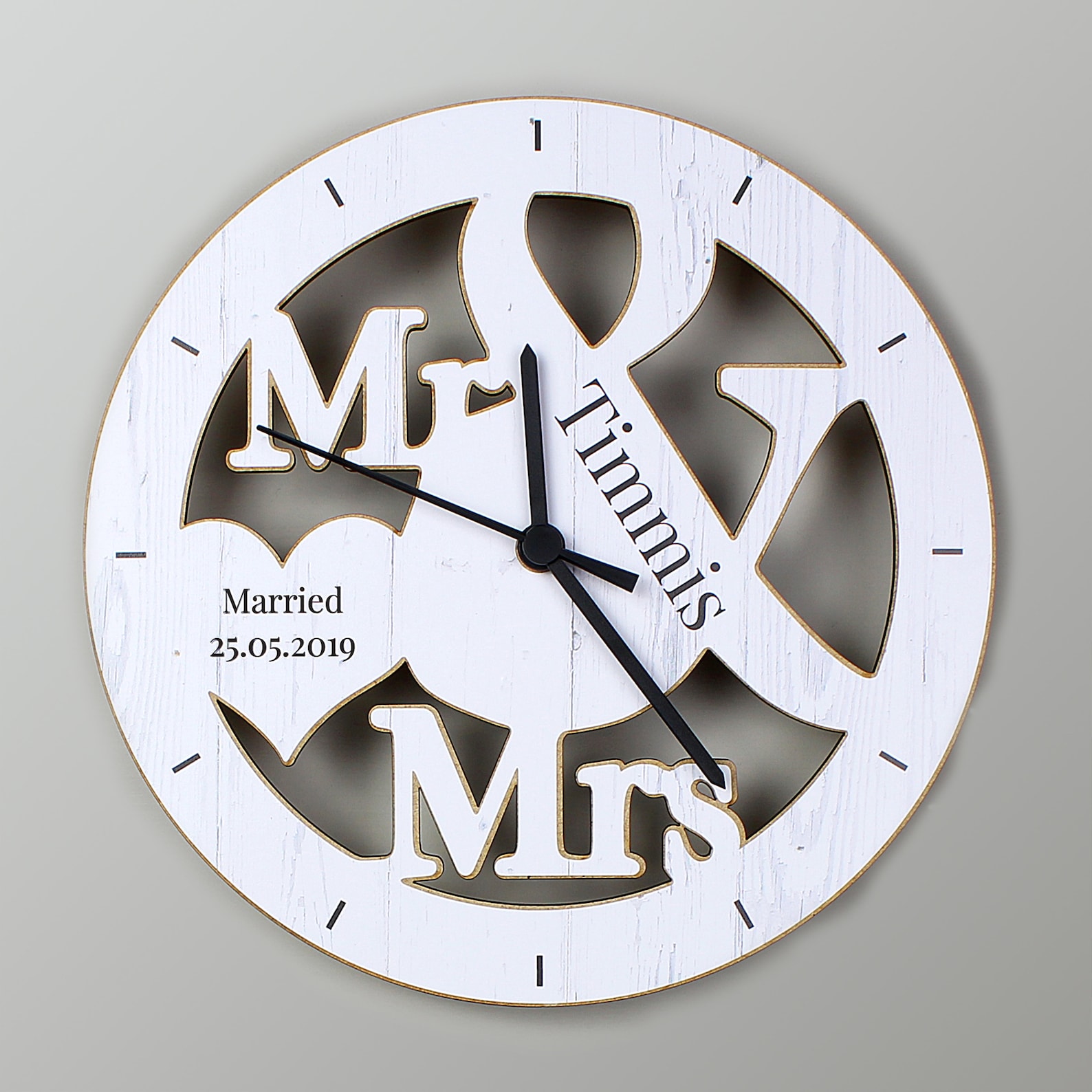 Personalised Wooden Clock Wedding Gift Personalized Gifts Etsy UK