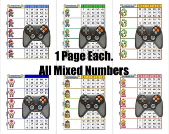 Mario Block Party, regulärer Block, 6 verschiedene Seiten, je 1 Seite, Instant Download.