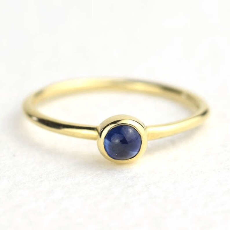 promise ring,genuine sapphire ring,women ring,gift for mom,solitaire ring,gift for mother Dainty ring,14K solid yellow gold minimalist ring