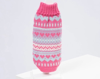 Dog sweater Alpaca Pink Bubble Gum for small to medium dogs